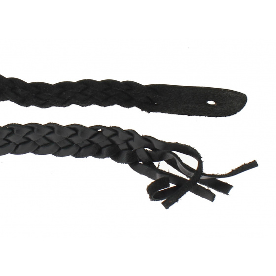 Garniture chapeau cuir noir - Aussie Apparel Garniture chapeau cuir noir - Aussie Apparel