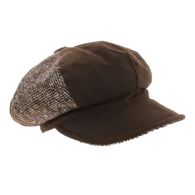 Newsboy Cap Ellie Waxed Cotton & Wool - Olney Reference: 7022 | Traclet Hat Shop