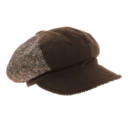 Newsboy Cap Ellie Waxed Cotton & Wool - Olney
