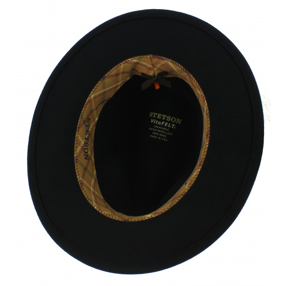 Delaware Valrico Black Felt Hat - Stetson Delaware Valrico Black Felt Hat - Stetson