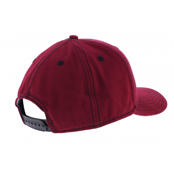 Burgundy California Brushed Twill Snapback Cap - Stetson