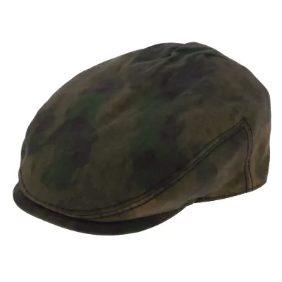 Casquette Plate Kent Camouflage Coton Huilé - Stetson Reference : 7062 | Chapellerie Traclet