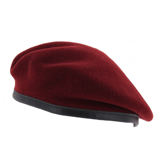 Paratrooper Commando Beret Amaranth Wool - Heritage by Laulhère