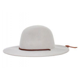 Brixton Tiller Wool Felt Wide-Brimmed Hat Silver