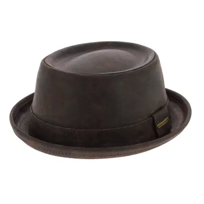 Chapeau Porkpie Pigskin Marron - Stetson Reference : 7085 | Chapellerie Traclet