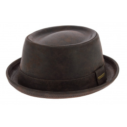 Porkpie Portland Pigskin Brown Hat - Stetson