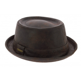 Porkpie Hat Portland Pigskin Brown - Stetson