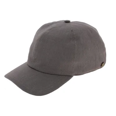 Ruth Gray Linen Baseball Cap - large size cap Reference: 6988 | Traclet Hat Shop