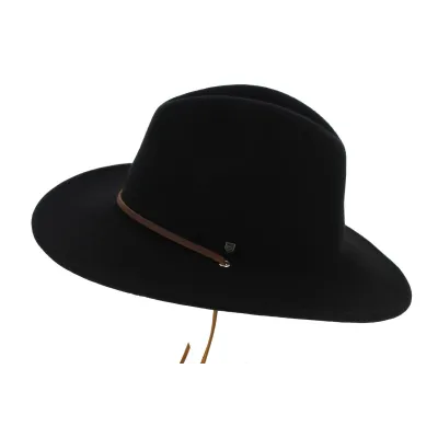 Chapeau Traveller Field Feutre Laine Noir - Brixton Reference : 7101 | Chapellerie Traclet