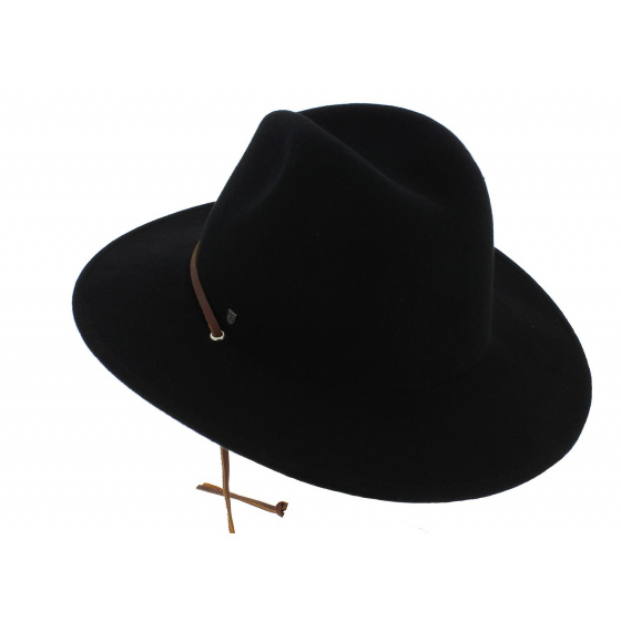 Traveller Field Hat Black Wool Felt - Brixton
