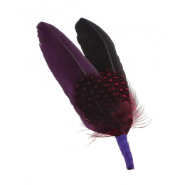 Hat trim - Plume Violet-noir 
