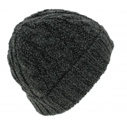Short Beanie Twister Turnup Acrylic Gray - Barts