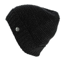 Candice Short Black Acrylic Beanie - Barts