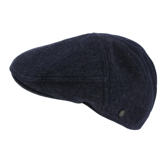 Flat Cap Denim Jean Coton Blue Stetson