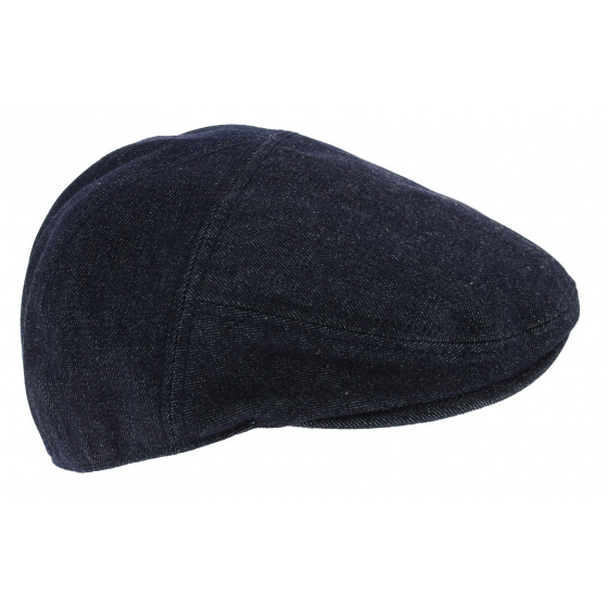 Casquette Plate Denim Jean Coton Bleu Stetson Casquette Plate Denim Jean Coton Bleu Stetson