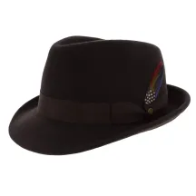 chapeau feutre elkader marron - Stetson Reference : 584 | Chapellerie Traclet