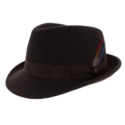 chapeau feutre elkader marron - Stetson Reference : 584 | Chapellerie Traclet