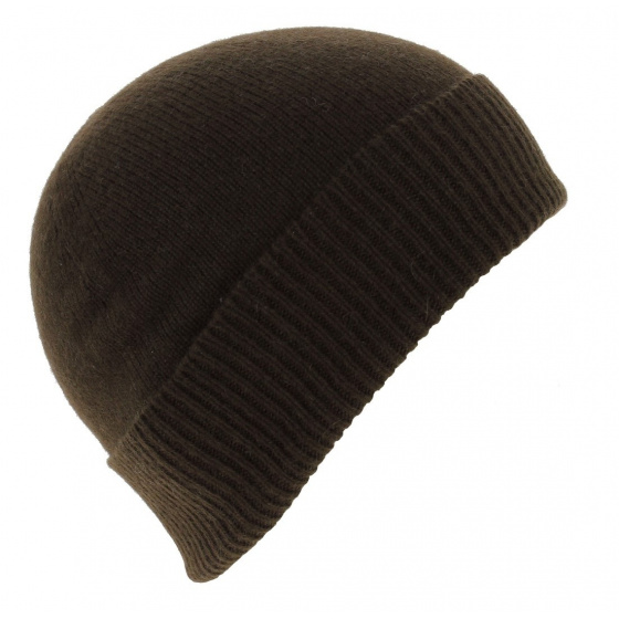 Brown Cashmere Beanie Bolzano - Traclet