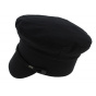 Black Cotton Padock Navy Cap - Traclet