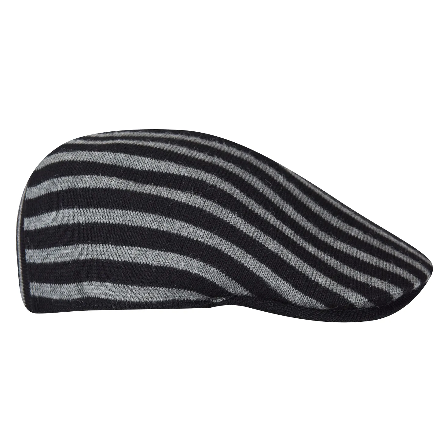 Duckbill Cap Marl Stripe 507 Black/Grey - Kangol Reference: 428 | Traclet Hat Shop