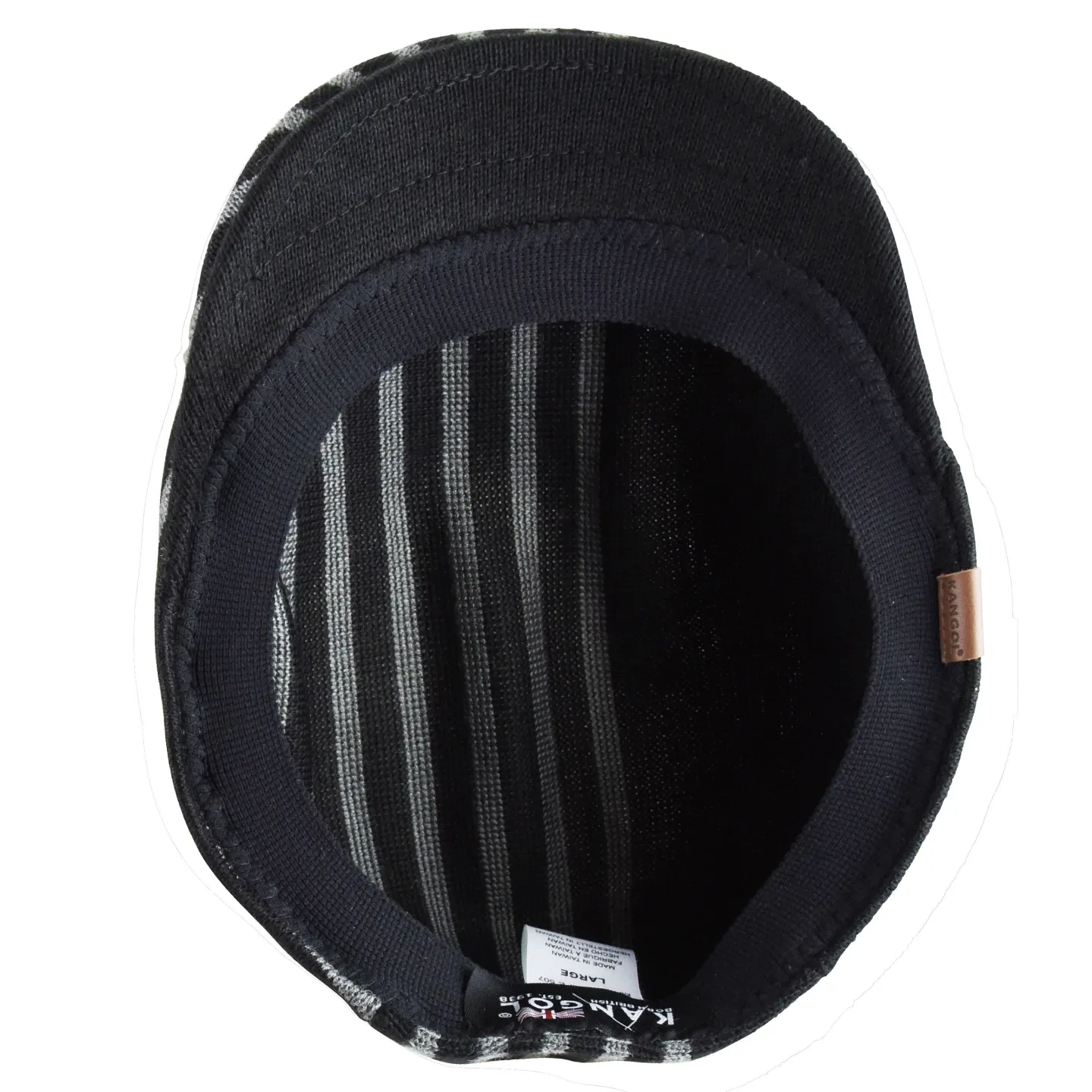 Duckbill Cap Marl Stripe 507 Black/Grey - Kangol Reference: 428 | Traclet Hat Shop