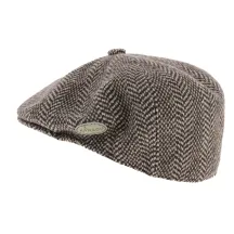 Casquette béret Wool Herringbone - Kangol-Marron Reference : 7170 | Chapellerie Traclet