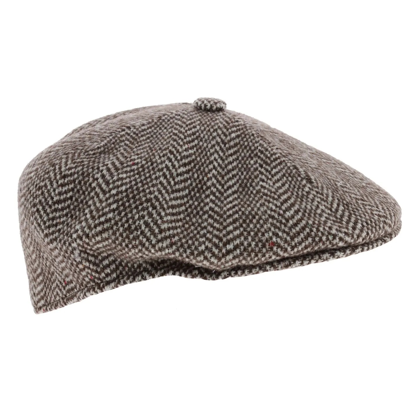 Casquette béret Wool Herringbone - Kangol-Marron Reference : 7170 | Chapellerie Traclet