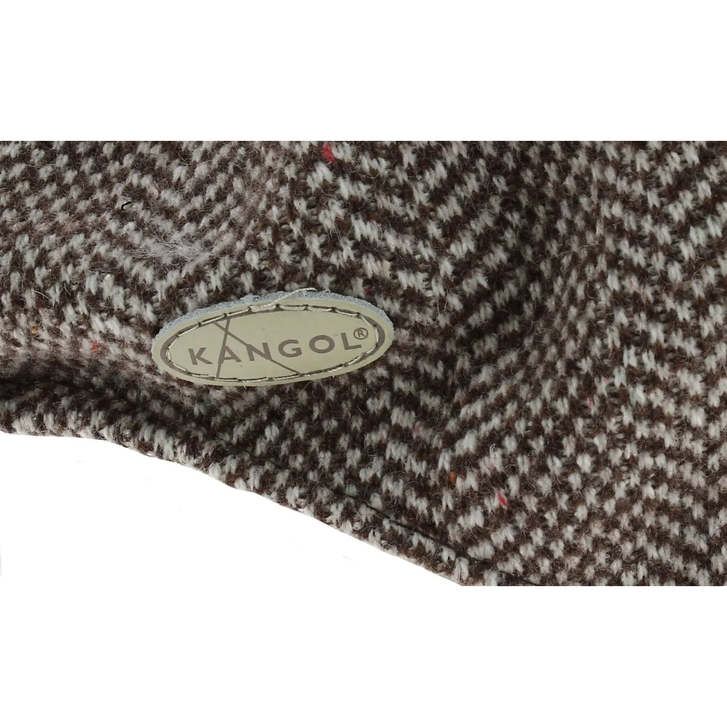 Casquette béret Wool Herringbone - Kangol-Marron Reference : 7170 | Chapellerie Traclet