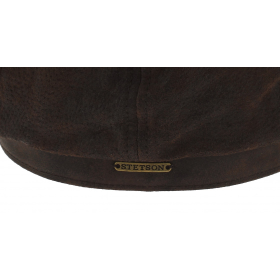 Stetson leather hatteras cap with ear flaps Stetson leather hatteras cap with ear flaps