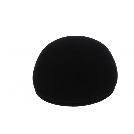 Black Domed Felt Fur Cap - Borsalino