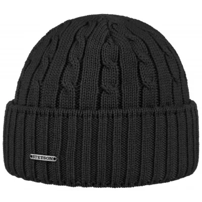 Stetson Georgia Wool Beanie in Black Reference: 347 | Traclet Hat Shop