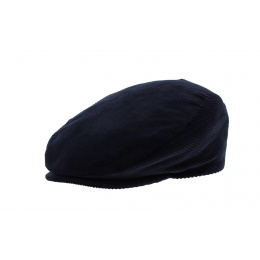 Flat Velvet Cap - Navy