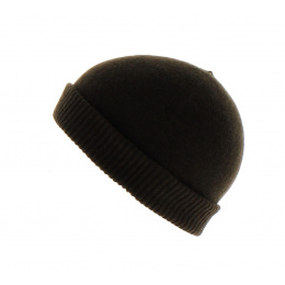 Classic brown cashmere beanie