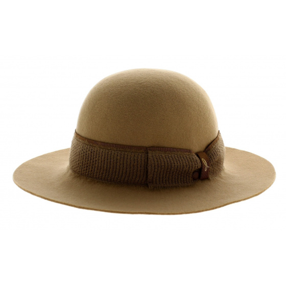 Aubrey felt wide-brimmed hat - beige