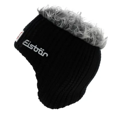 Bonnet Cache-Oreilles Laine Noir Gisbert - Eisbär Reference : 7226 | Chapellerie Traclet