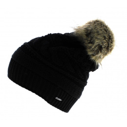 Black Aylin Lux MÜ Beanie - Eisbär