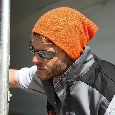 Long orange beanie - Maranello - buy beanie Reference: 4860 | Chapellerie Traclet