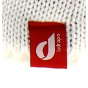 White Norway Beanie Le Drapo Red Pompom