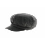 Dark Grey Polar Fleece Newsboy Cap