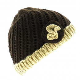 Ariane knitted hat - Chocolate brown