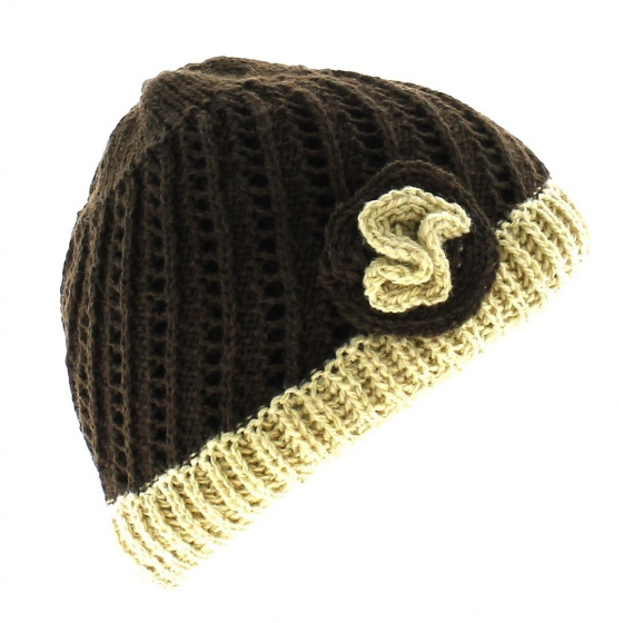 Ariane Knit Beanie - Chocolate Brown