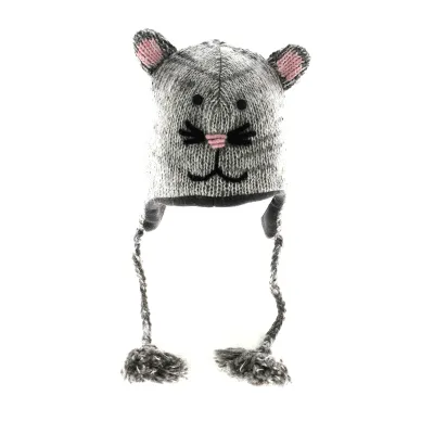 Bonnet péruvien enfant - Chat gris Reference : 4284 | Chapellerie Traclet