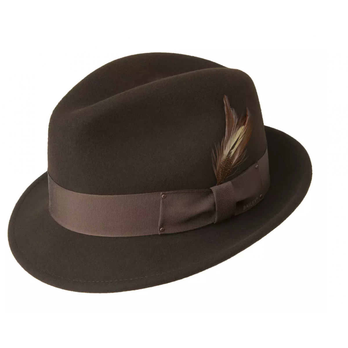Chapeau Trilby Berle Bailey - Décoloré, Calotte Aérée, Bandeau Rayé, Taille S à XL (55-61 Cm)