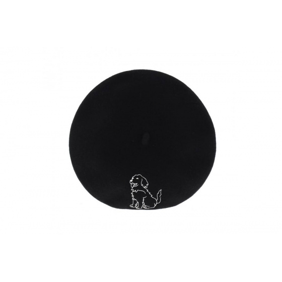 Embroidered Beret - Fancy Dog