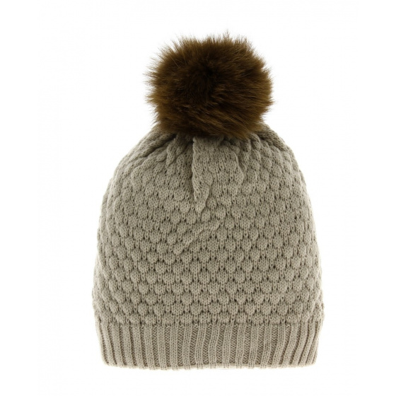 Fox Fur Pompom Beanie - Traclet