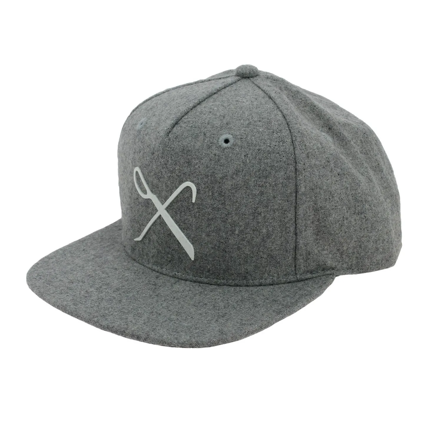 Casquette Plate Snapback Hard Graft Grise Laine King Apparel Reference : 7349 | Chapellerie Traclet
