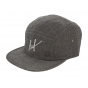 HUF Grey Script Strapback Flat Cap