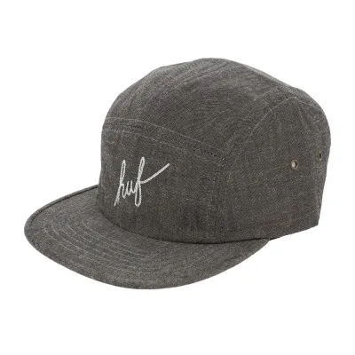 Casquette Plate Strapback Script Gris - HUF Reference : 7352 | Chapellerie Traclet