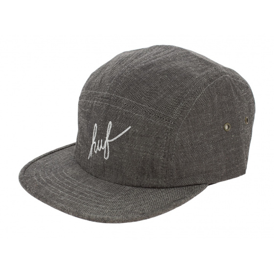 Flat Cap Strapback Script Grey - HUF