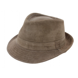 Chapeau Trilby Cuir beige - Traclet